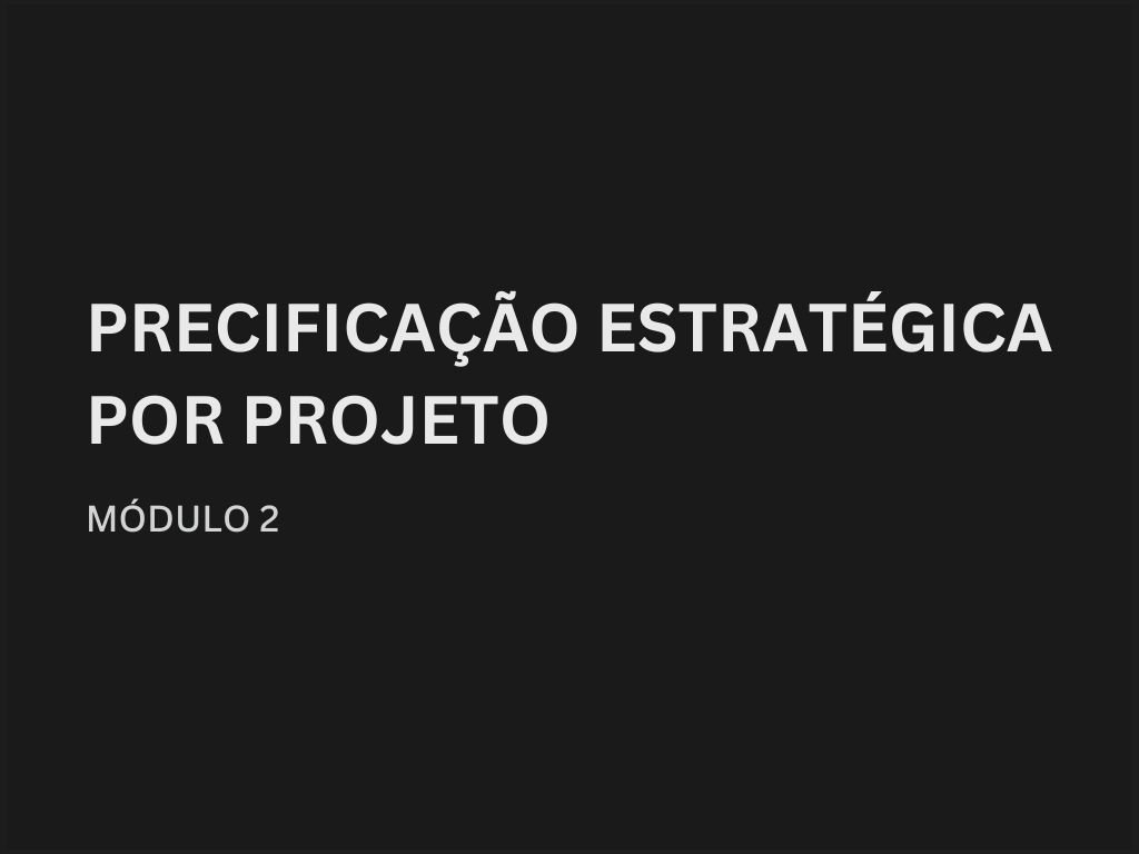 Precificacao de projetos arquitetonicos